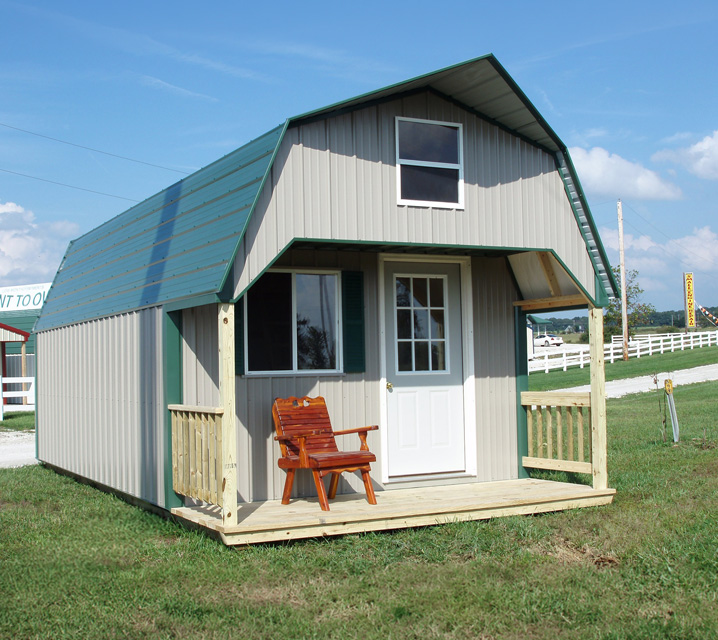 Small cabin with porch and chair